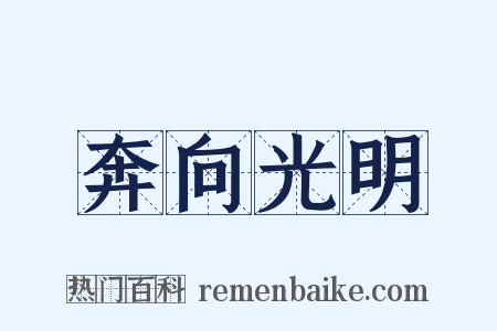 奔向光明是什么意思的图片